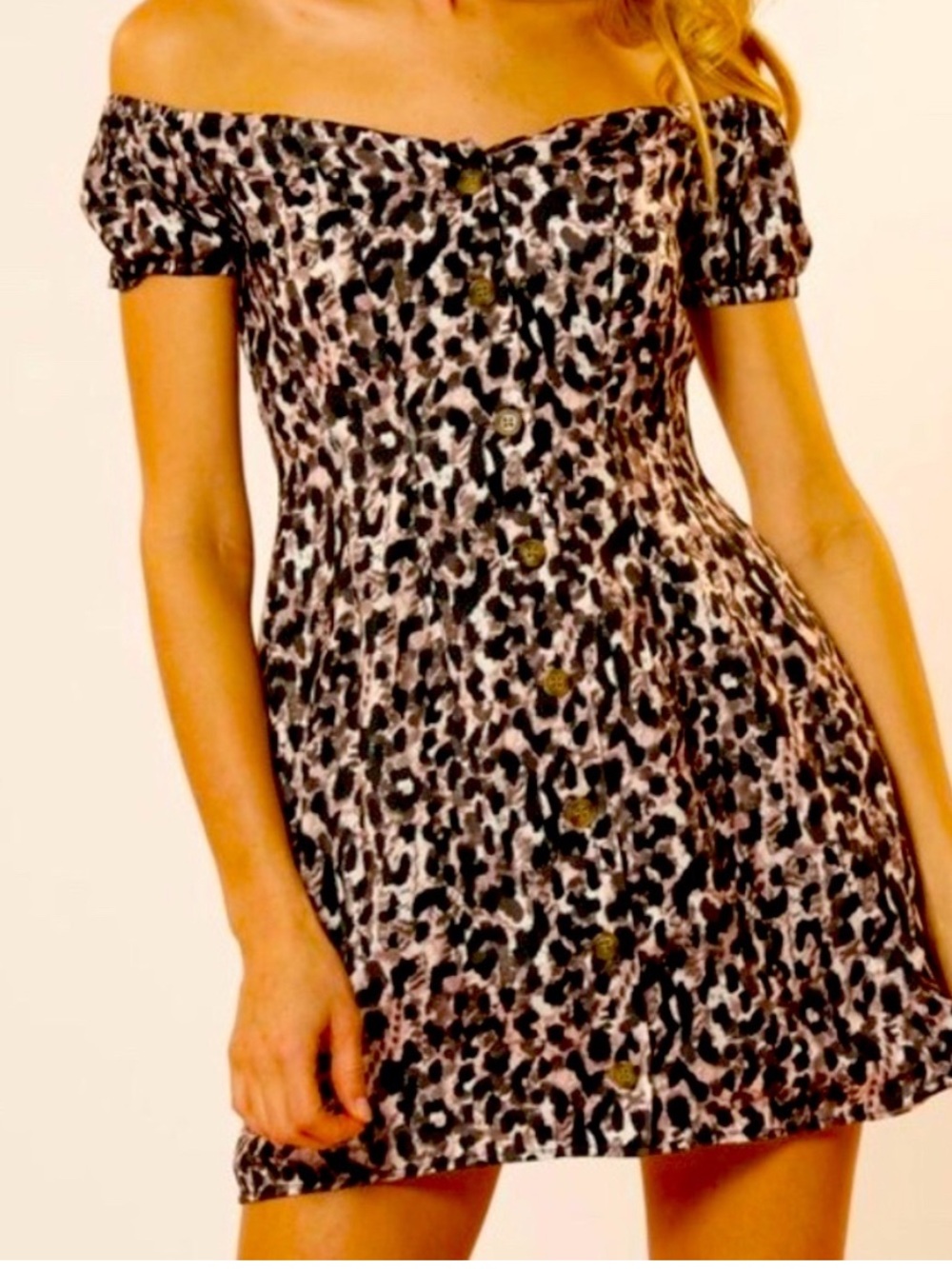 Red Carter Leopard Mini Dress